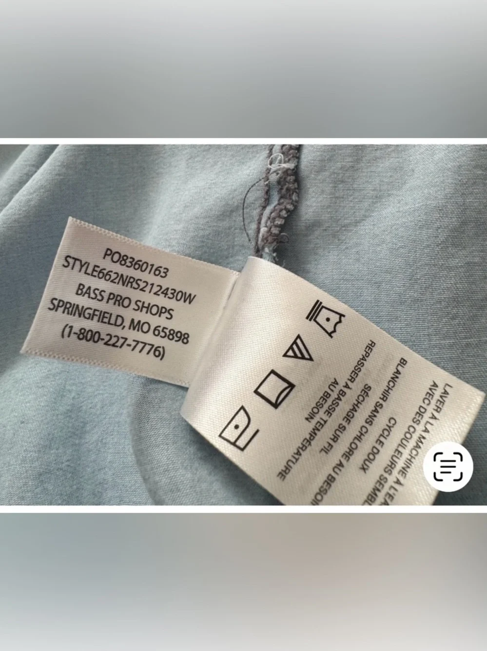 Natural Reflections Chambray Button Down Shirt XL Lyocell Soft Denim Look - Picture 5 of 6
